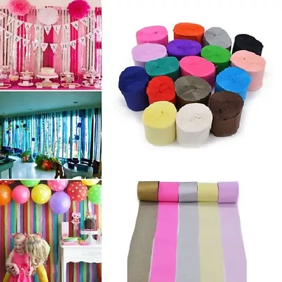 Party Streamer Streamers Jumbo Crepe Paper Wedding Birthday Party Decorations • $2.38