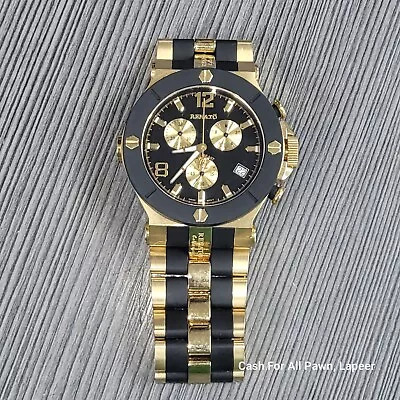 Renato Wilde Beast Swiss ETA G10.211 BLack/Gold Rubber Integration Men's Watch • $247.79