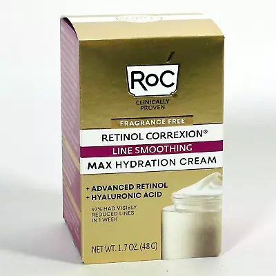 RoC Retinol Correxion Line Smoothing Max Hydration Cream Fragrance Free - 1.7 OZ • $17.75