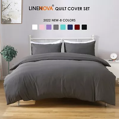 $34.99 • Buy 2000TC Reversible Soft Quilt Cover Set Single/D/Queen/King/SK Size Bed 2022 New