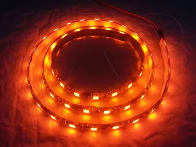 1 Meter Real Amber 60 Led Black Pcb Flexible Waterproof 5050 Smd Led Strip • $120.60