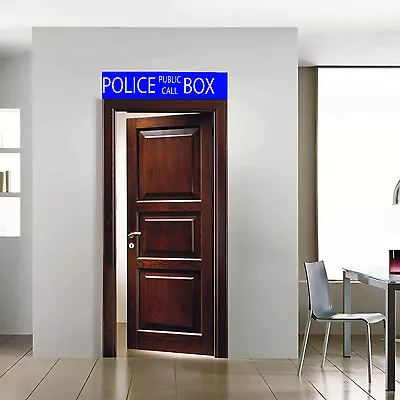 Doctor Who Tardis Police Box Sign Waterproof For Home Wall Windows Door Sticker • £20.42