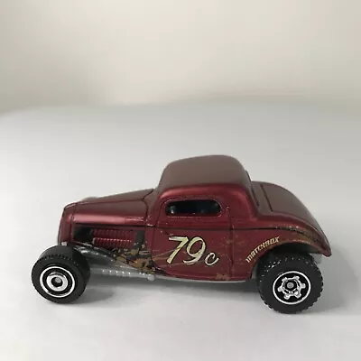 Matchbox MBX 1933 Ford Coupe Hot Rod Satin Red Made In Thailand 2017 • $17.99