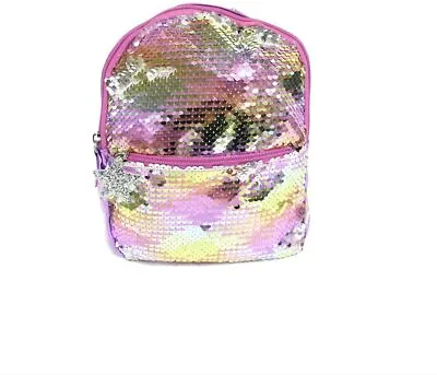 More Than Magic Girls Flip Sequin Mini Backpack Metallic Purple Mermaid Ombre • $4
