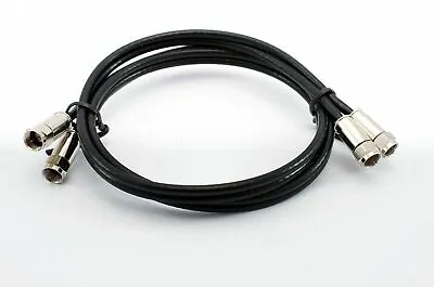 £4.49 • Buy 2m Twin Satellite Shotgun Coax Cable Extension Kit For Sky + Fitted F Connectors