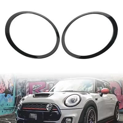 For Mini Cooper R55 R56 2007-2015 Right + Left Headlight Ring Frame Glossy Black • $45.99