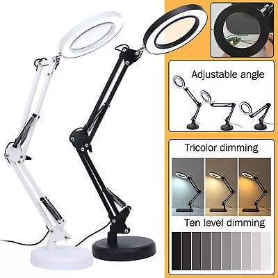 Magnifying Glass With LED Light Magnifier Crafts Book Reading Light Desk Lamp AU • $32.99