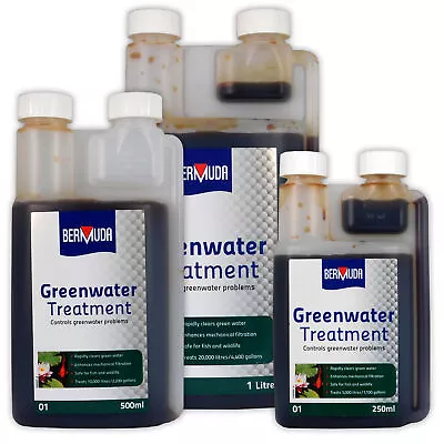 £8.40 • Buy Bermuda Greenwater Pond Treatment Algae Clear Green Cloudy Clean Water Fish Koi