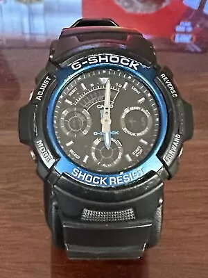 G-Shock AW-591 Digital Sports Watch. Black & Blue • £49.79