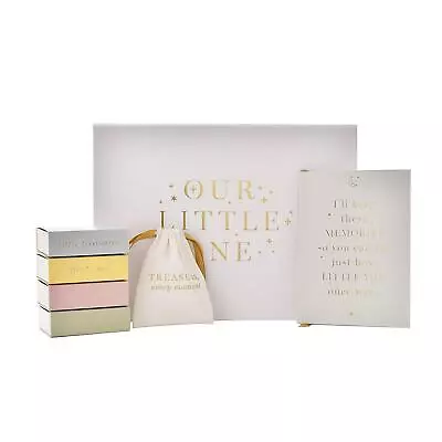 Baby Keepsake Box Gift Set First Matchboxes Notebook & Bag Our Little One • £19.05