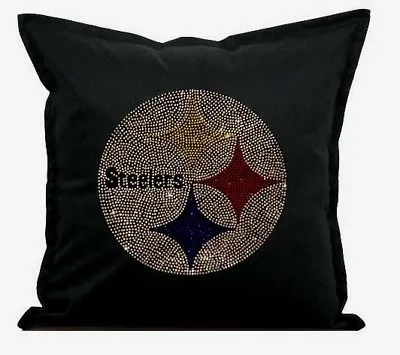 $29.74 • Buy Pittsburgh Steelers Cover Sofa Throw Pillow Case 18 X18  Chair Couch Rhinestone