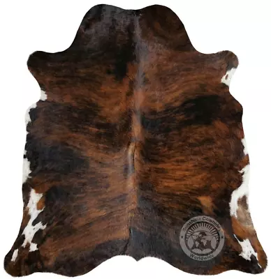 Real Cowhide Rug Dark Brindle - Size 6x6-7' • $115.59