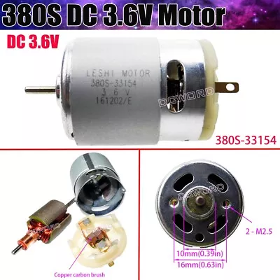 380S-33154 DC1.5-5V 15000RPM High Speed DC Motor  DIY Model Motor Electric Tools • £8.39