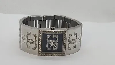 Guess GMix G86073L Square Flex Bangle Watch Swarovski Crystals Working Condition • $35