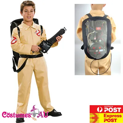 Boys Ghostbusters Costume Kids Ghost Catchers Child Girls 80s Halloween Jumpsuit • $46.99