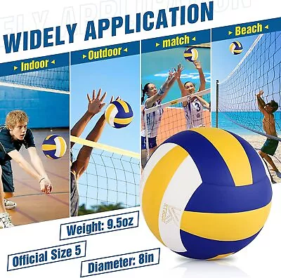 1 PACK Official Size 5 Volleyball Indoor Outdoor Play Sport Game Soft Touch Ball • $18.93