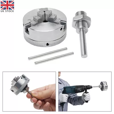 Z011 Metal 3 Jaws Manual Lathe Chuck Clamp Self-Centering Mini Drill Chuck UK • £19.54