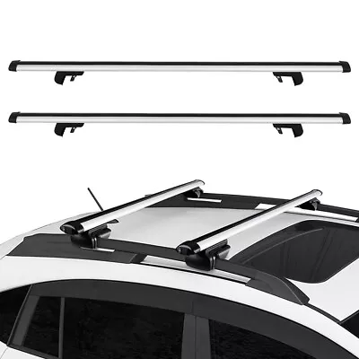 52  Roof Rack Cross Bars For Universal 4-Door Vehicles W/Raised Side Rails • $64.99