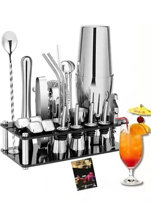 Cocktail Making Kit 16 Pcs - 750ml Stainless Steel Bar Kit Tools Shaker • £27.99