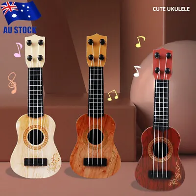 $11.49 • Buy Wood Ukulele Hawaiian 4 String Ukelele For Kids Children Toy Beginner Gift AUS
