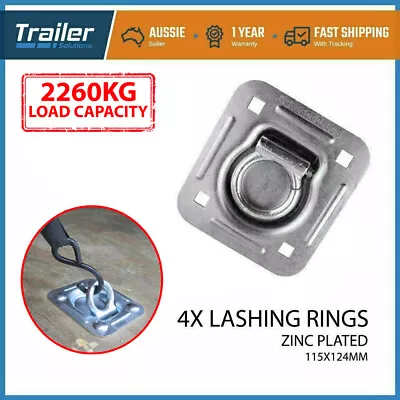 4X Lashing Ring Tie Down Points Anchor Flush Cargo Truck Ute Trailer Zinc Plated • $36.78