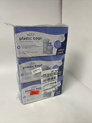 Ubbi Diaper Pail 75-Count Value Pack Plastic Bags (3 Pack) • $10