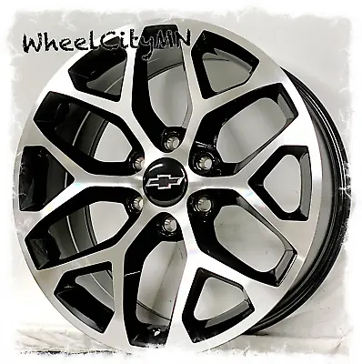 22  Black Machine Snowflake OE Replica Wheels Fits 2022 Chevy Silverado 6x5.5 • $1199.99