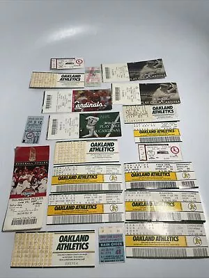 Lot Of 20 Vintage Baseball Ticket Stubs Oakland A’s St Louis Cardinals Vintage • $66.30