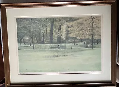 $875 • Buy Harold Altman Signed Artist Proof Seated Man - Large Rare Lithograph 1976