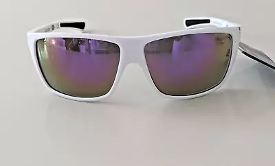 Unisex Body Glove Sport White Sunglasses Wrap Mirrored Purple & Green Lens • $9.99