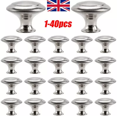 £3.95 • Buy 1-40Pcs Door Knobs Cabinet Handles Cupboard Drawer Kitchen Stainless Steel DIY