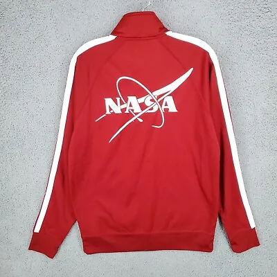 NASA Jacket Mens Medium Independent Trading Company Full Zip Long Sleeve Red • $24