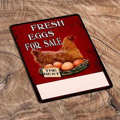 Fresh Eggs For Sale Price Chicken Metal Wall Sign • £14.99