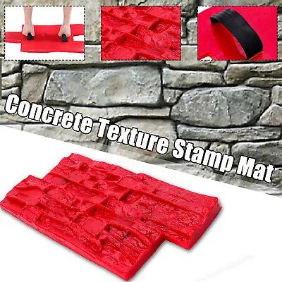 Cobble Stone Floppy Imprint Texture Decorative Concrete Cement Stamp Mat Mold US • $38.95