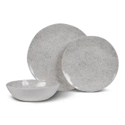 Kampa Natural Stone 12-Piece Melamine Set Dinner Camping Outdoor • £29.99