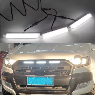 3PCS White Light Fits For Ford Everest Ranger Style Grille Lamp Fog LED Light • $238.12