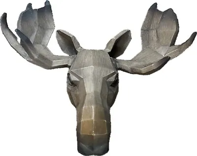 Faux Geometric Moose Head Wall Art • $36.98