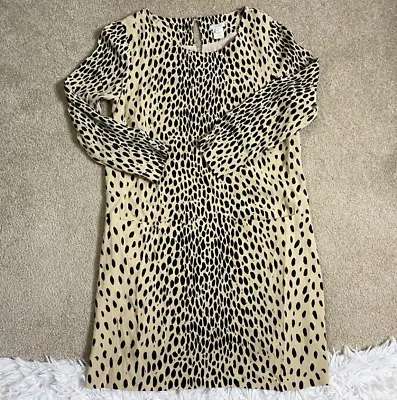 J. Crew Women's Size 6 Jules Wildcat Leopard Print Shift Dress 3/4 Sleeve • $19.99