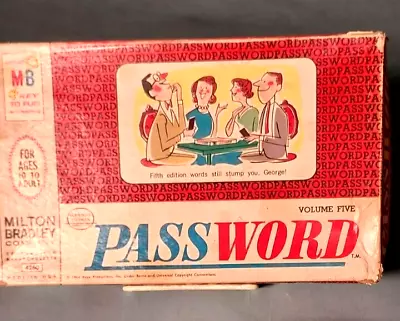 Vintage Password Board Game Volume 5 Milton Bradley Boxed #4260 Excellent 1964 • $10.99