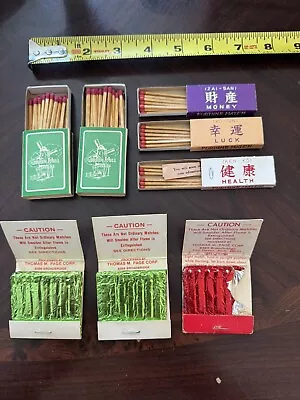 Vintage Lot Of 8 Matchbooks. Green Mill Floralite Incense Matches Chinese Lot • $8.98