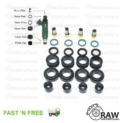 Set 4x Injector Rebuild Kits For Toyota Starlet GT Turbo Glanza EP82 EP91 4EFTE • £34.99