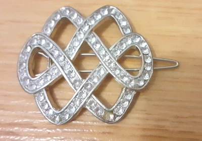 £3.99 • Buy New 1.5 Inch Hair Slide Clip Silver Plated Metal Diamante Diamonte Crystal Jewel