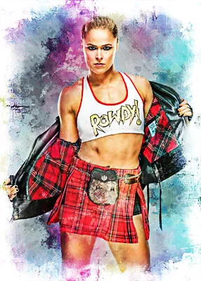 2022 Ronda Rousey Mma/wwe 1/1 Masterpiece Art Sketch Card Artist Signed • $55