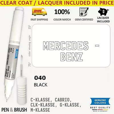 040 Touch Up Paint For Mercedes Benz Black C KLASSE CABRIO CLK G M MOST MODELS S • $14.99