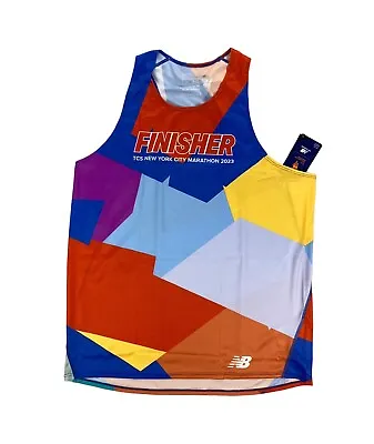 NEW New Balance 2023 Finisher New York City Marathon Mens Running Singlet Size L • $59.80