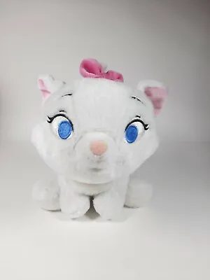 Disney Store Exclusive Pink Bow Marie Plush 9  Blue White Aristocats Cat • $2.99