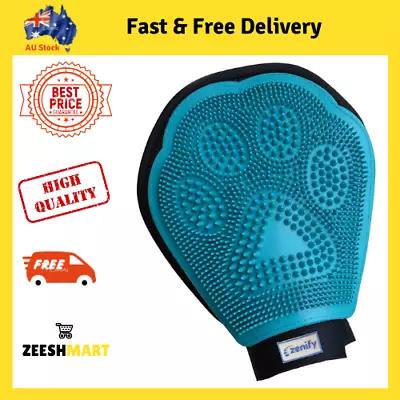 Zenify Pet Grooming Glove Luxury Dog Fur Cat Hair Remover 2-in-1 Deshedding Mitt • $16.49