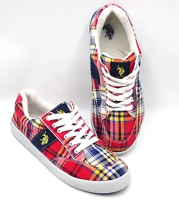 US Polo Assn Shoes Plaid Boat Skate Sneakers MacKay Series Women's Size 10 • $24.95