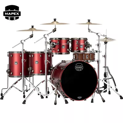 Mapex Saturn Evolution Workhorse 5pc Birch Drum Shell Pack Tuscan Red Lacquer • $3069