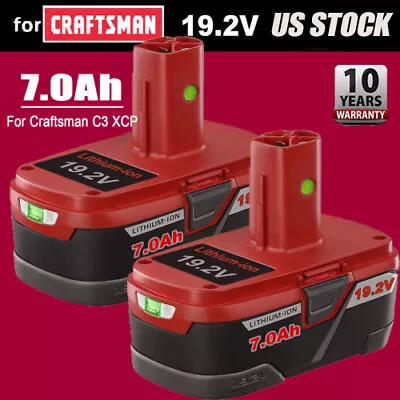 $24.98 • Buy 2Pack 7.0Ah For Craftsman 19.2 V 11375 Battery C3 DieHard 130279005 130279003